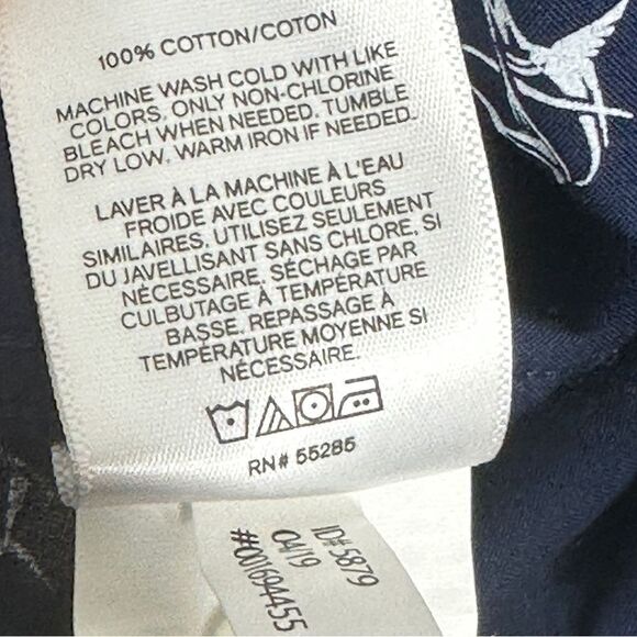 Express Button Down Shirt Navy Marlin‎ Summer Florida Short Sleeve Button Down - Picture 4 of 6